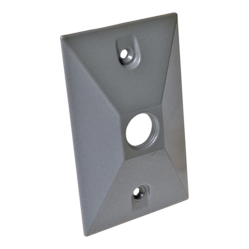 5186-0 Cluster Cover, 4-19/32 in L, 2-27/32 in W, Rectangular, Zinc (Metal), Gray, Powder-Coated