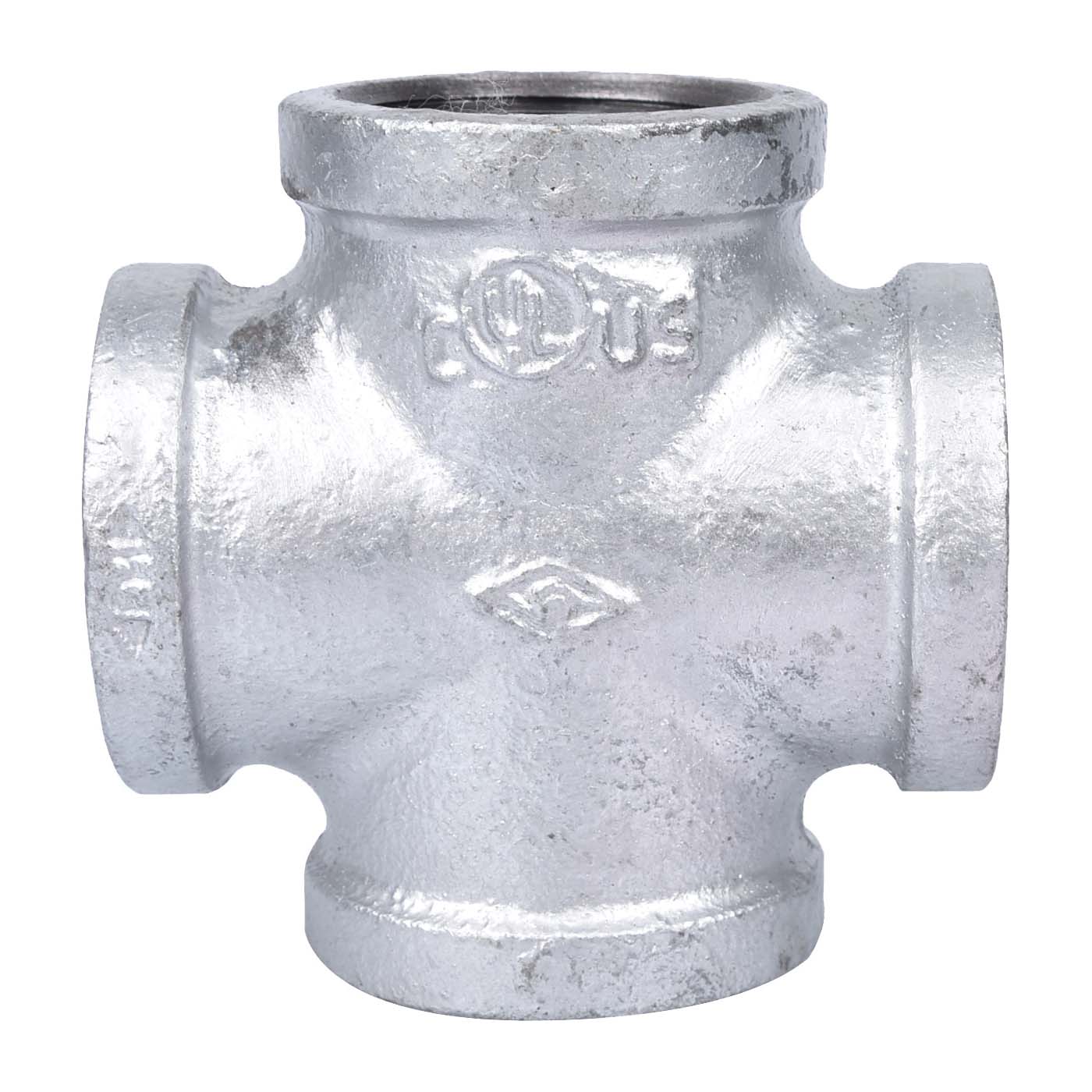 PPG180-32 Pipe Cross, 1-1/4 in, Female, Malleable Iron, 40 Schedule, 300 psi Pressure