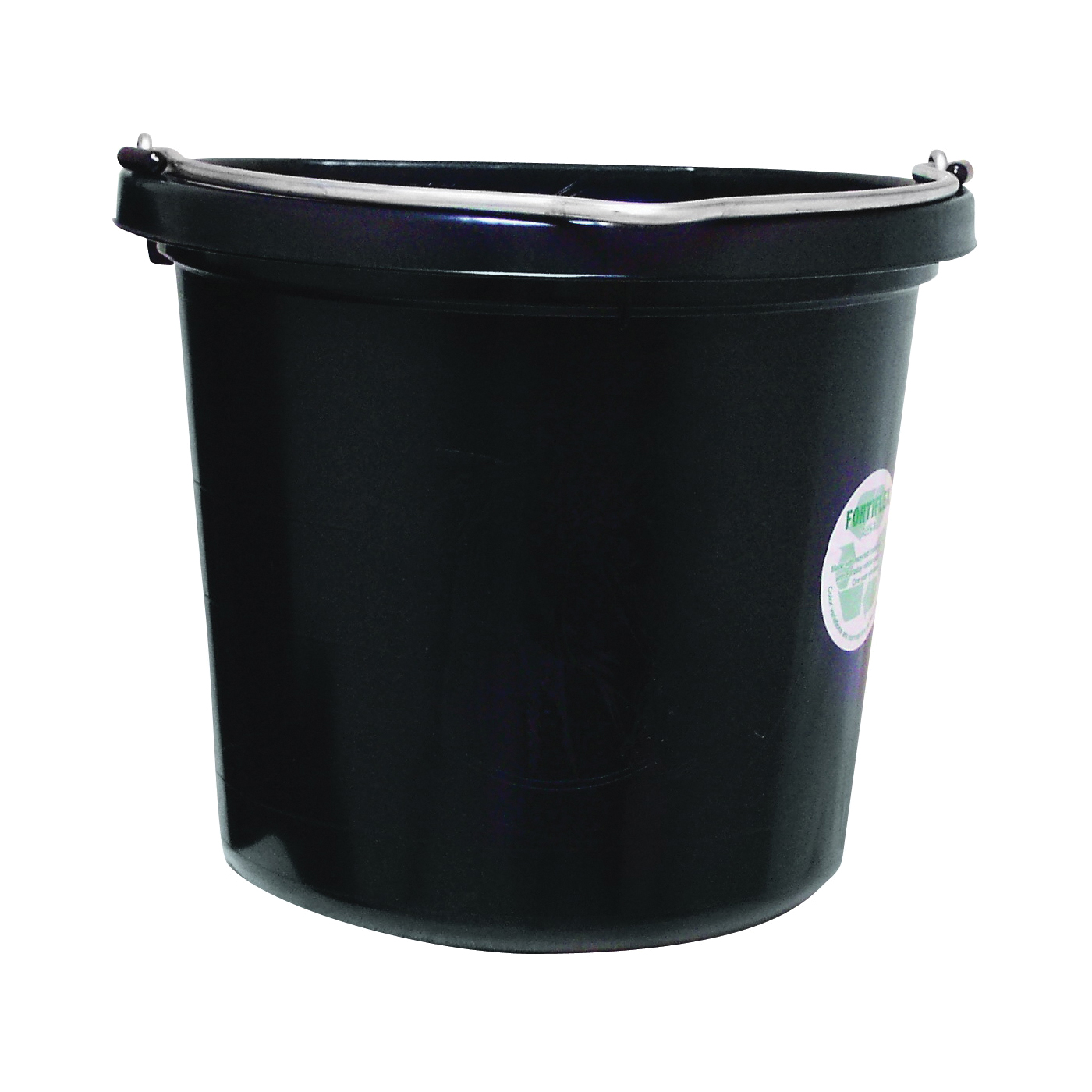 FB-120 Series FB-120BX Bucket, 20 qt Volume, Rubber/Polyethylene, Black
