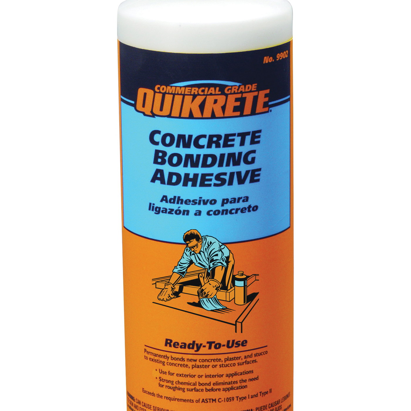 Quikrete 9902-14 Bonding Adhesive, Liquid, Vinyl Acetate, White, 1 qt Bottle - 1