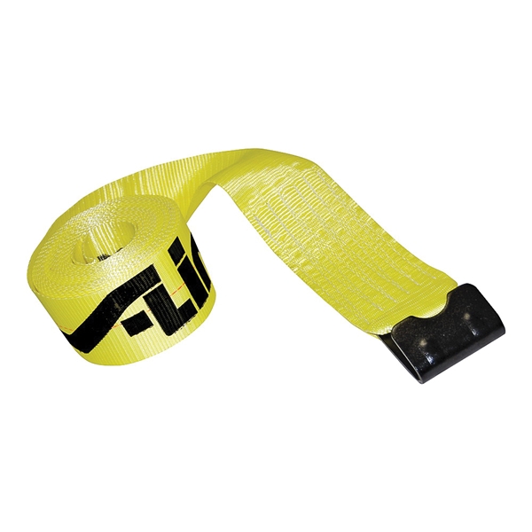 41660-10-30 Winch Strap with Flat Hook, 3 in W, 30 ft L, 5400 lb Vertical Hitch, Polyester