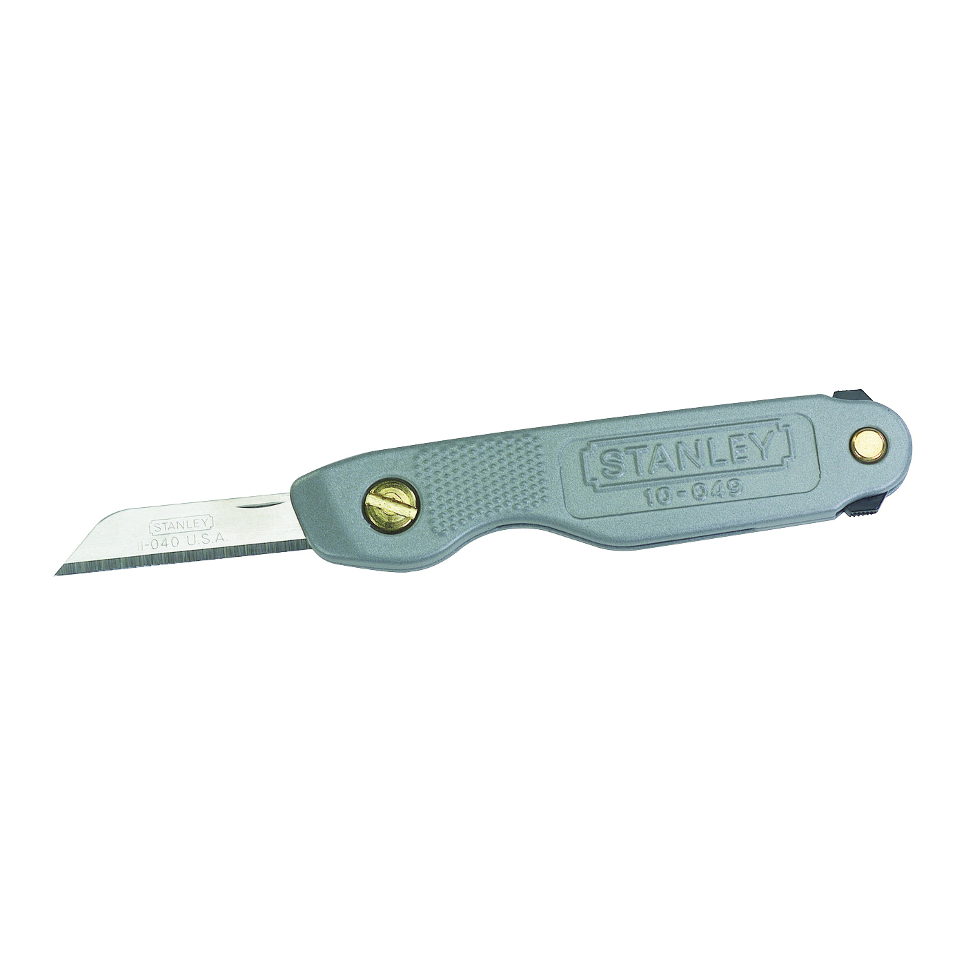 Stanley 10-049 Pocket Knife, Stainless Steel Blade, 1-Blade, Gray Handle