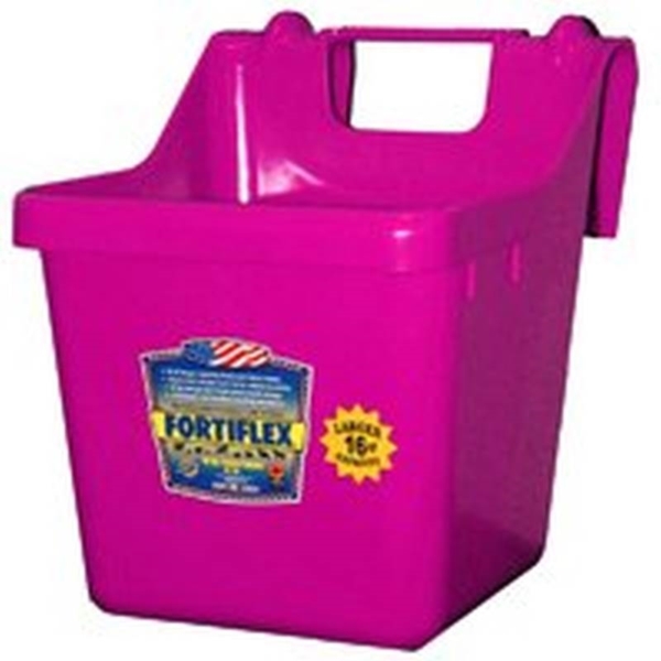 1301612 Bucket Feeder, 16 qt Volume, Fortalloy Rubber Polymer, Pink