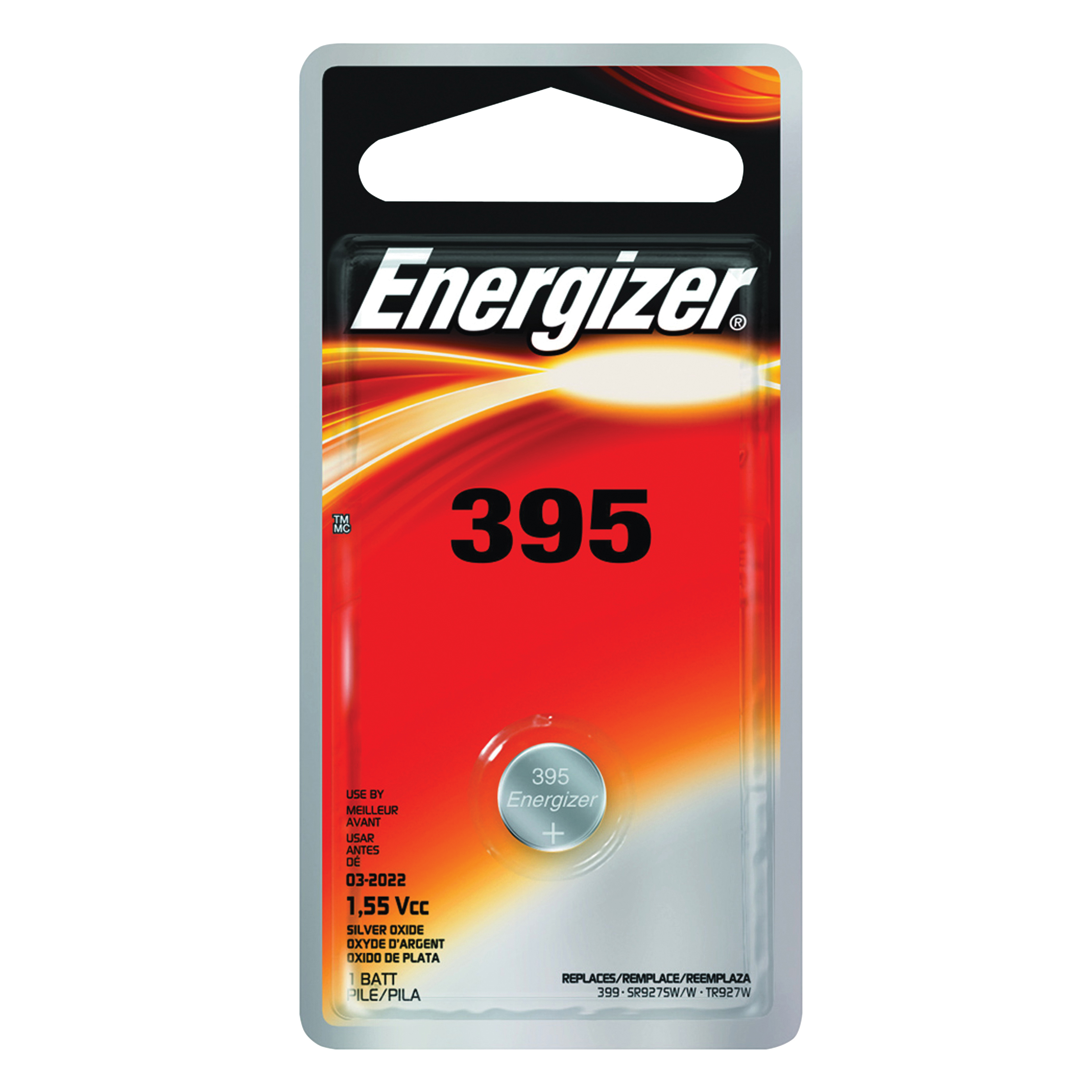Energizer 395BPZ Coin Cell Battery, 1.5 V Battery, 51 mAh, 395 Battery, Silver Oxide - 1