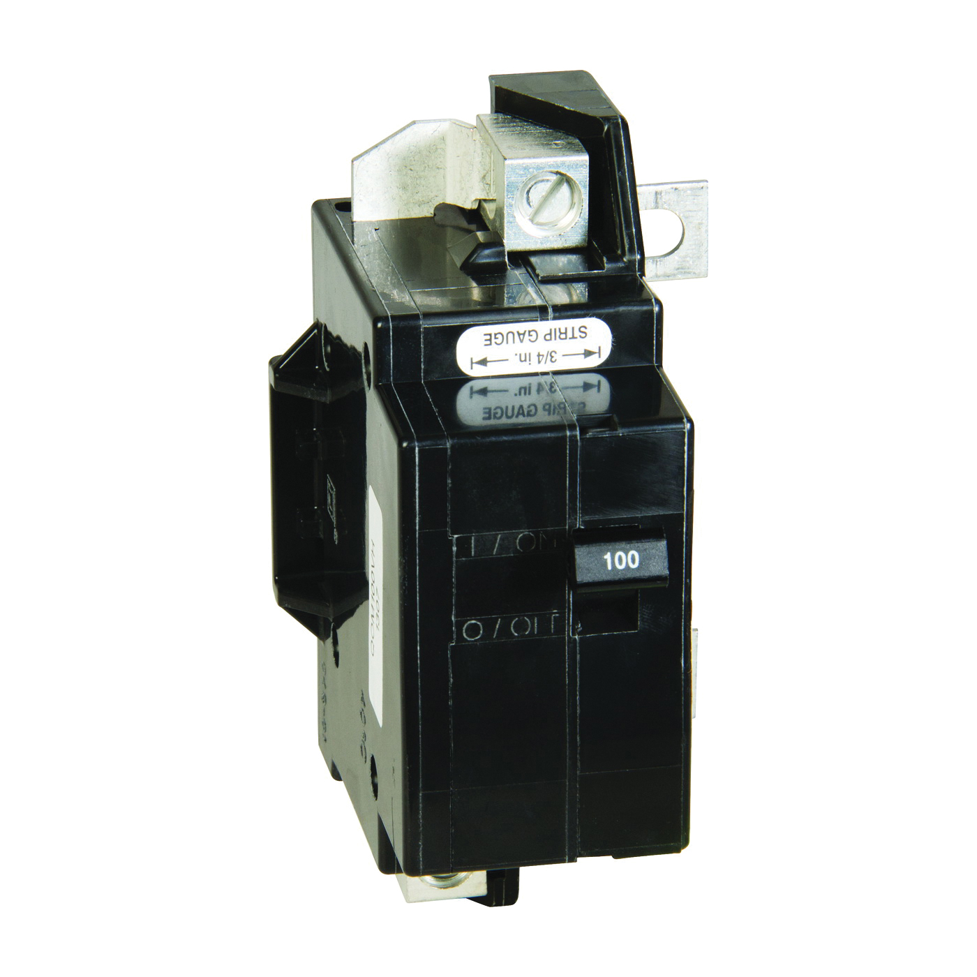QO QOM100VHCP Circuit Breaker, Primary, 100 A, 2 -Pole, 120/240 V, Plug Mounting, Black