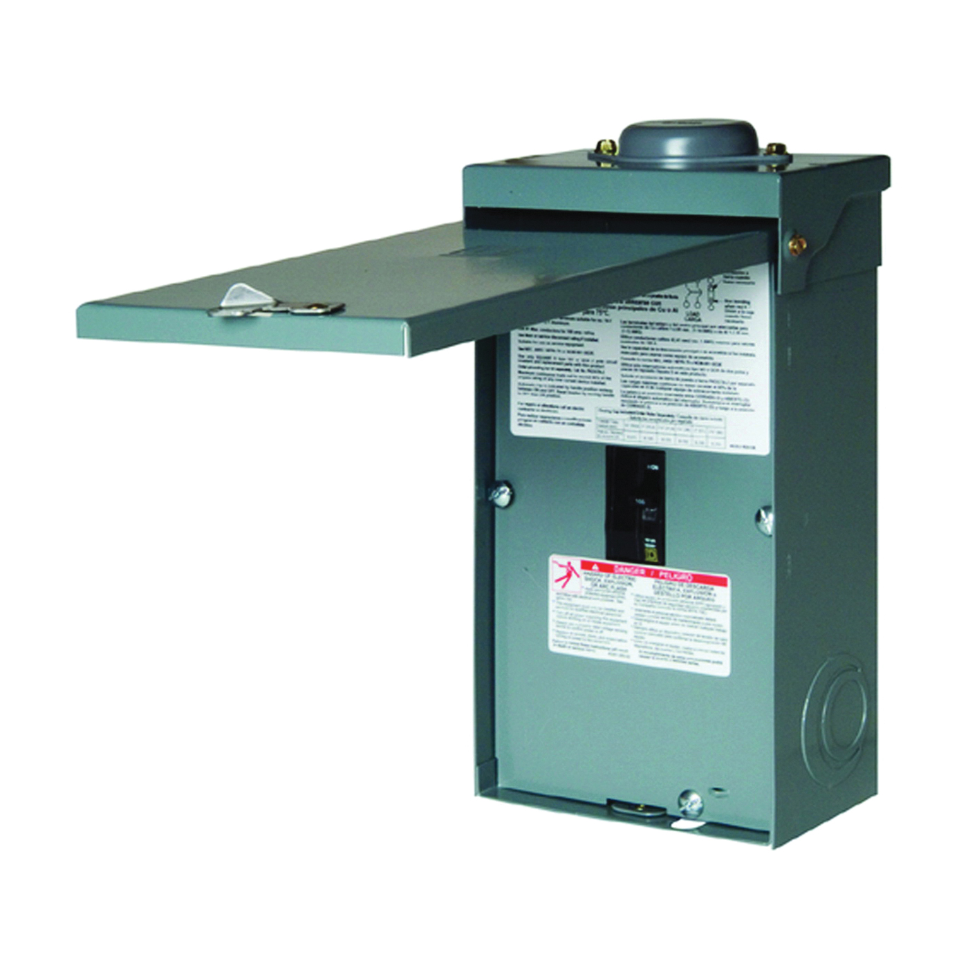 QO2100NRBCP Circuit Breaker, 100 A, 2 -Space, NEMA 3R Enclosure, Flush, Surface Mounting