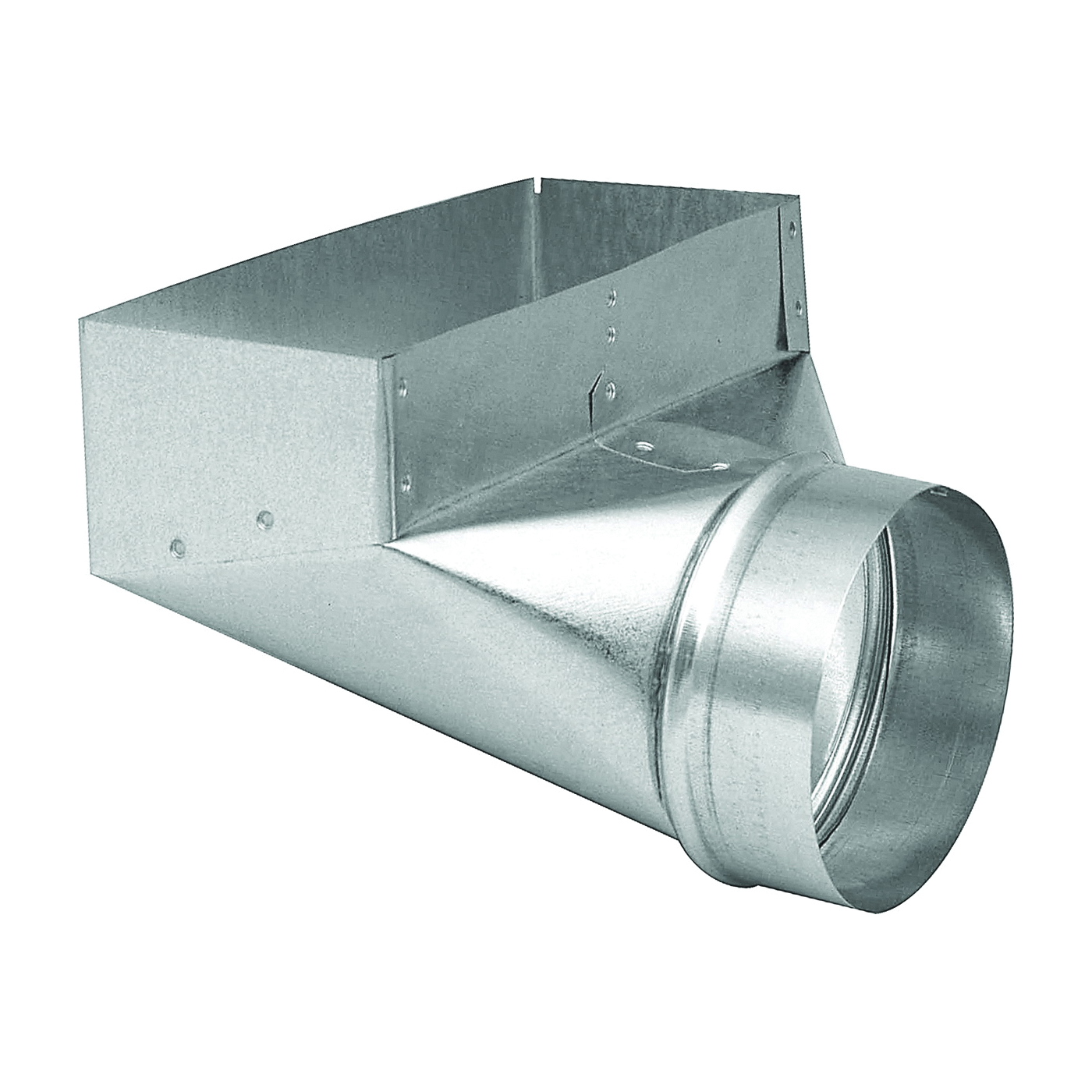Imperial GV0627-C Wall Register Boot, 4 in L, 12 in W, 6 in H, 90 deg Angle, Galvanized - 1