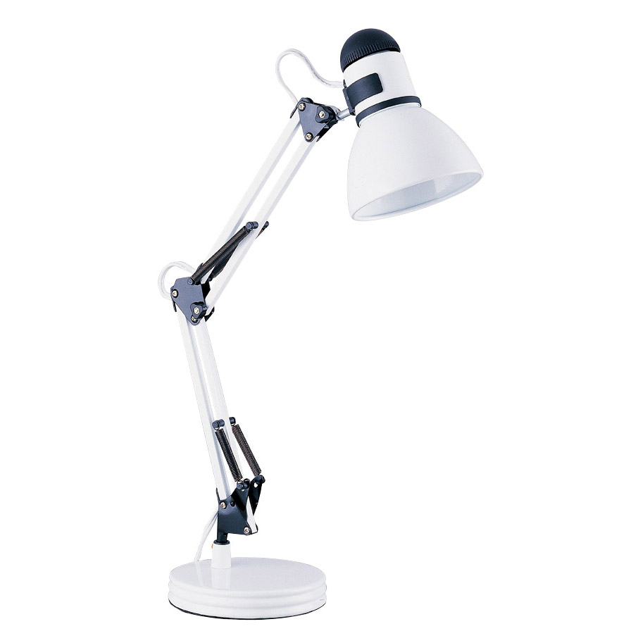 Boston Harbor TL-WK-134E-WH-3L Swing Arm Work Lamp, 120 V, 60 W, 1-Lamp, A19 or CFL Lamp, White - 4