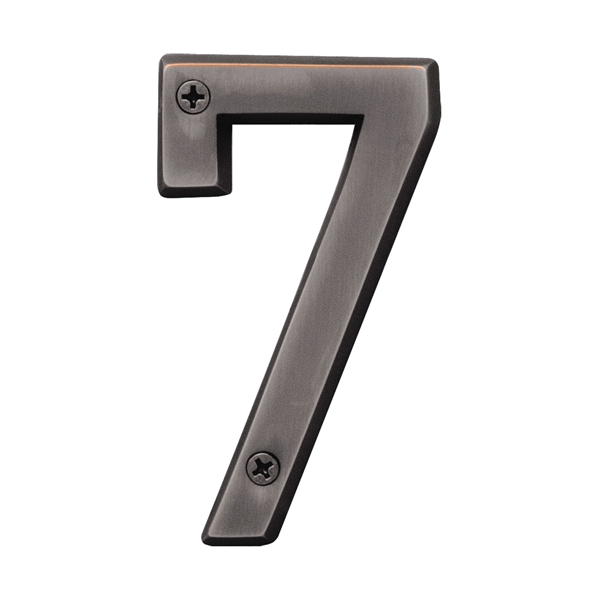 Prestige Series BR-42OWB/7 House Number, Character: 7, 4 in H Character, Bronze Character, Brass