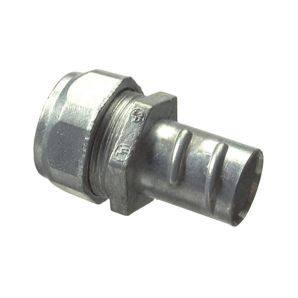 20491 EMT-to-Flex Coupling, 1/4 in, Zinc-Plated, 2/PK