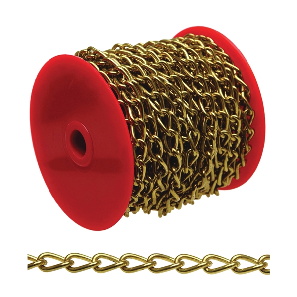 Campbell 0712017 Twist Chain, 200, 12 lb Working Load, Brass - 2
