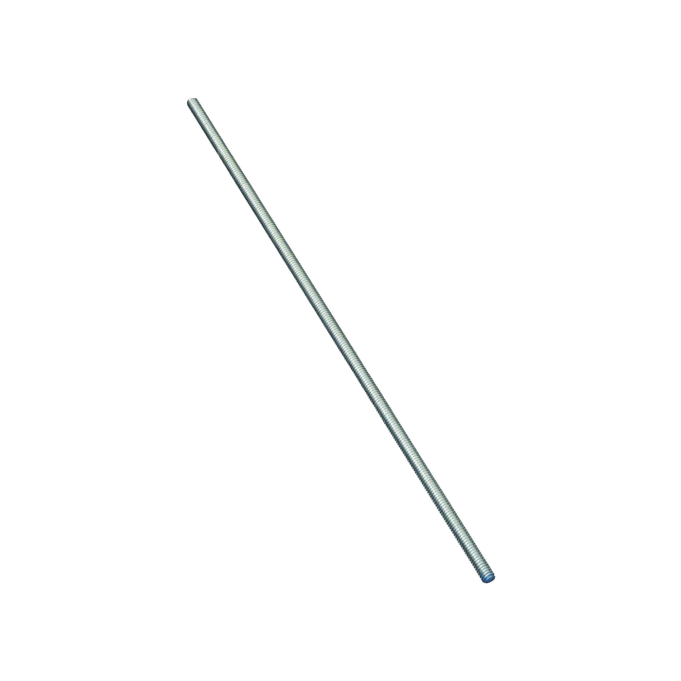 N179-580 Threaded Rod, 1/4-20 Thread, 72 in L, A Grade, Steel, Zinc, UNC Thread