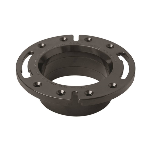 43586 Closet Flange, 4 in Connection, ABS, Black