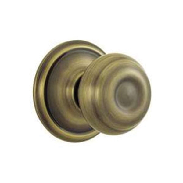 Schlage F170 GEO 609 Dummy Knob, Knob Handle, Round Design, Antique Brass, Residential, Metal