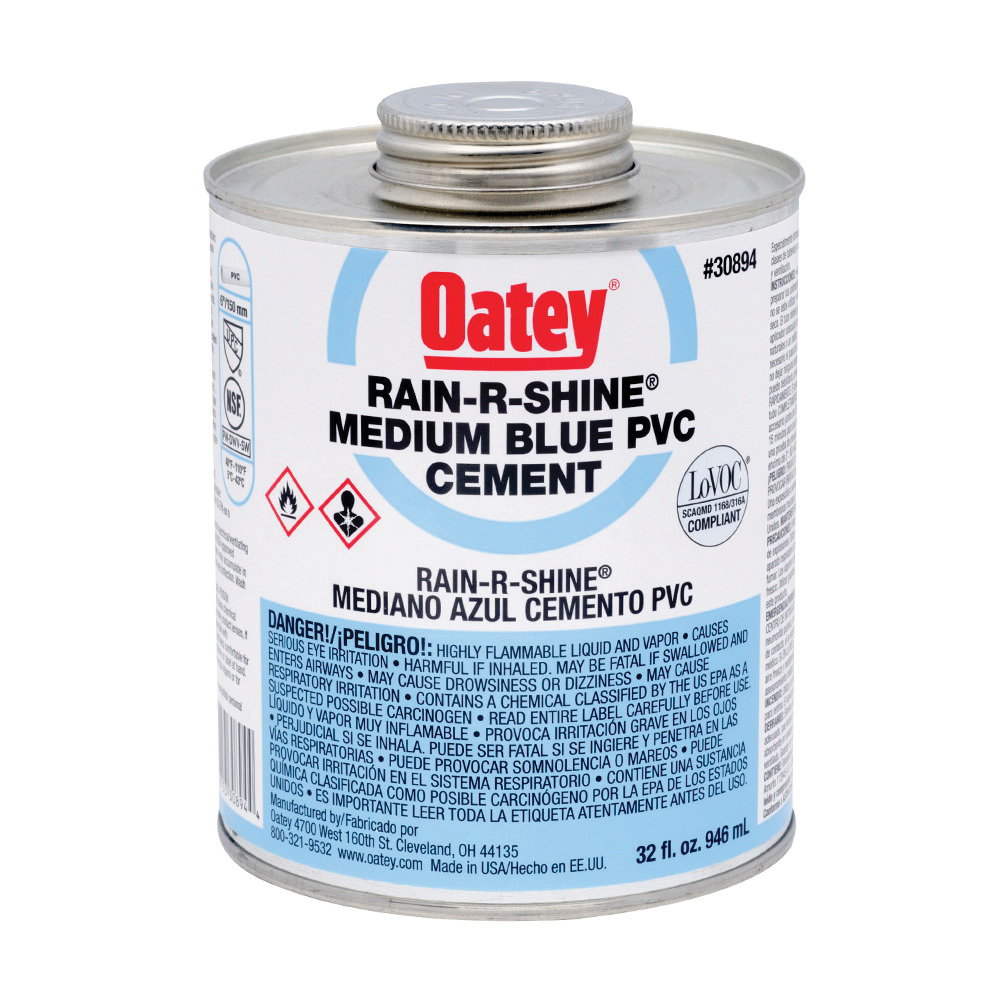 30894 Solvent Cement, 32 oz Can, Liquid, Blue