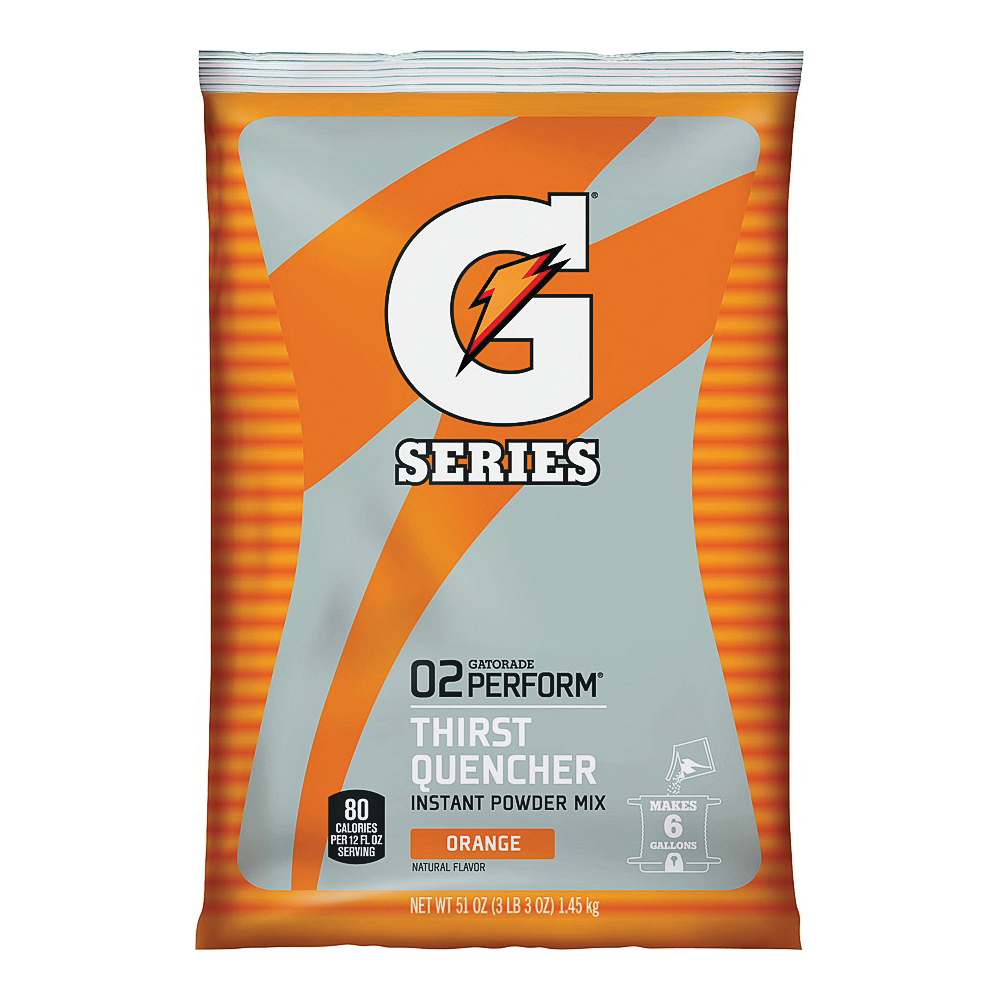 G 03968 Thirst Quencher Instant Powder Sports Drink Mix, Powder, Orange Flavor, 51 oz Pack