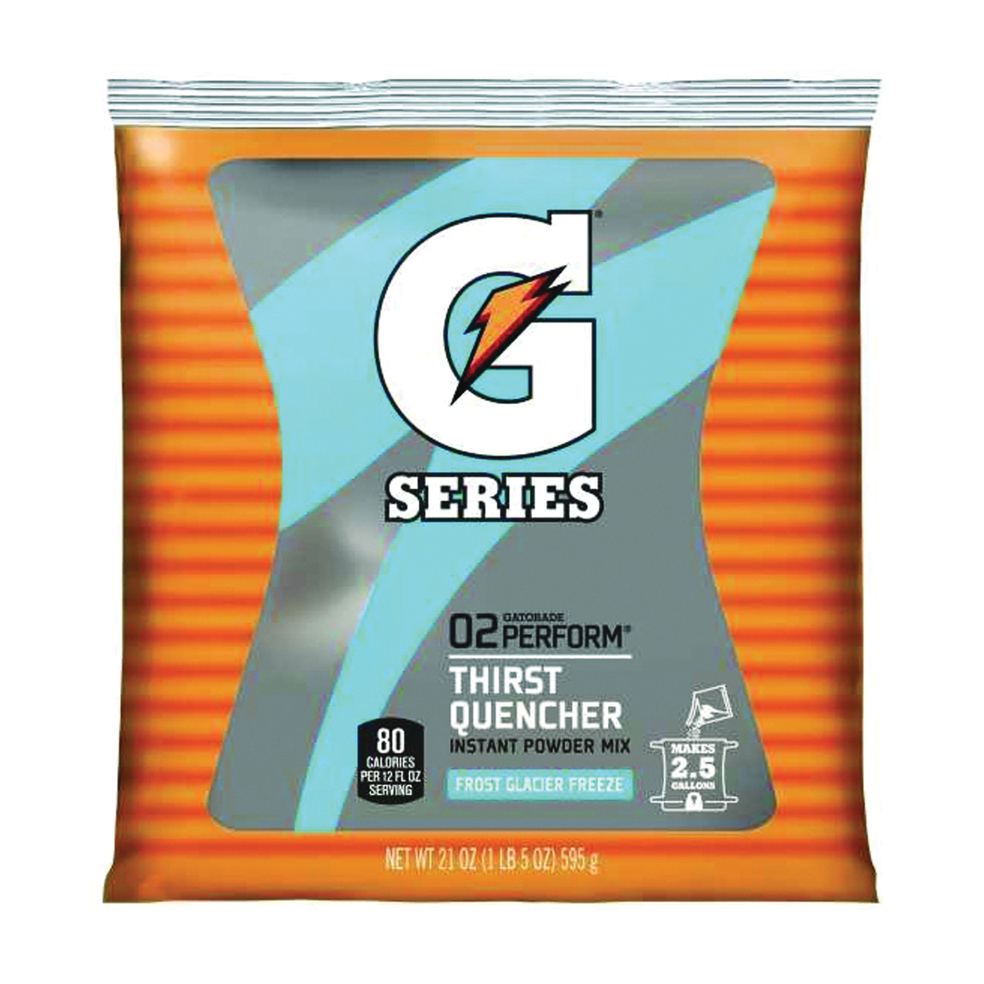 Gatorade 33677 Thirst Quencher Instant Powder Sports Drink Mix, Powder, Glacier Freeze Flavor, 21 oz Pack