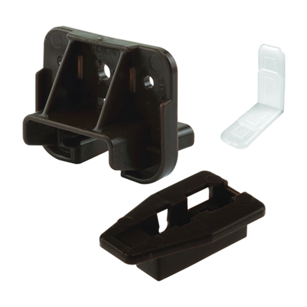Prime-Line R 7321 Drawer Track Guides and Glides, Plastic, Dark Brown