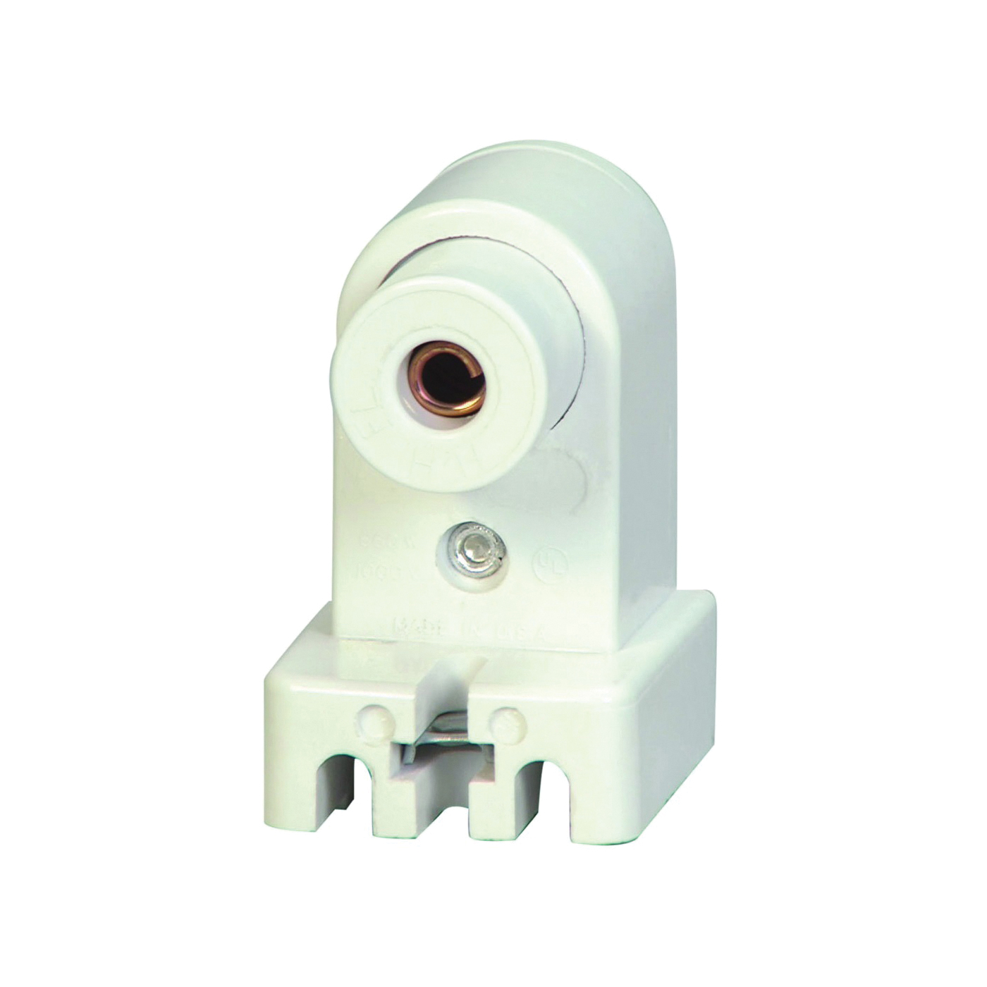 2504W-BOX Lamp Holder, 1.45 in W x 2.33 in H Dimensions, 1000 VAC, 660 W, White