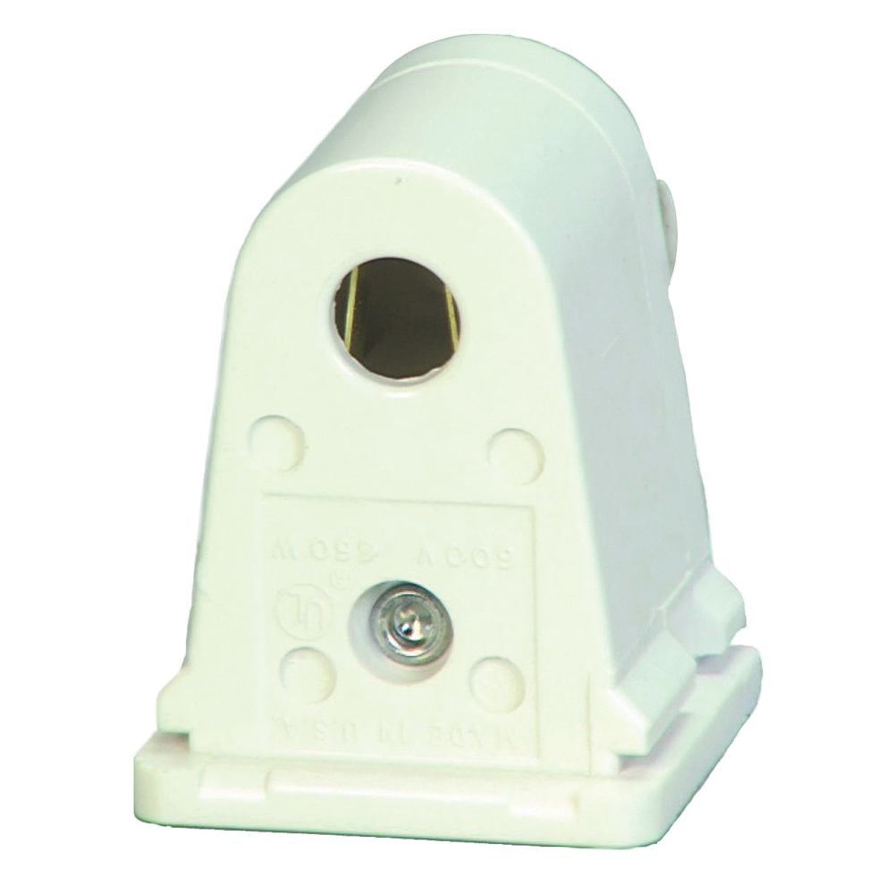 2506W-BOX Lamp Holder, Stationary, 1.31 in W x 1.73 in H Dimensions, 600 VAC, 660 W, White