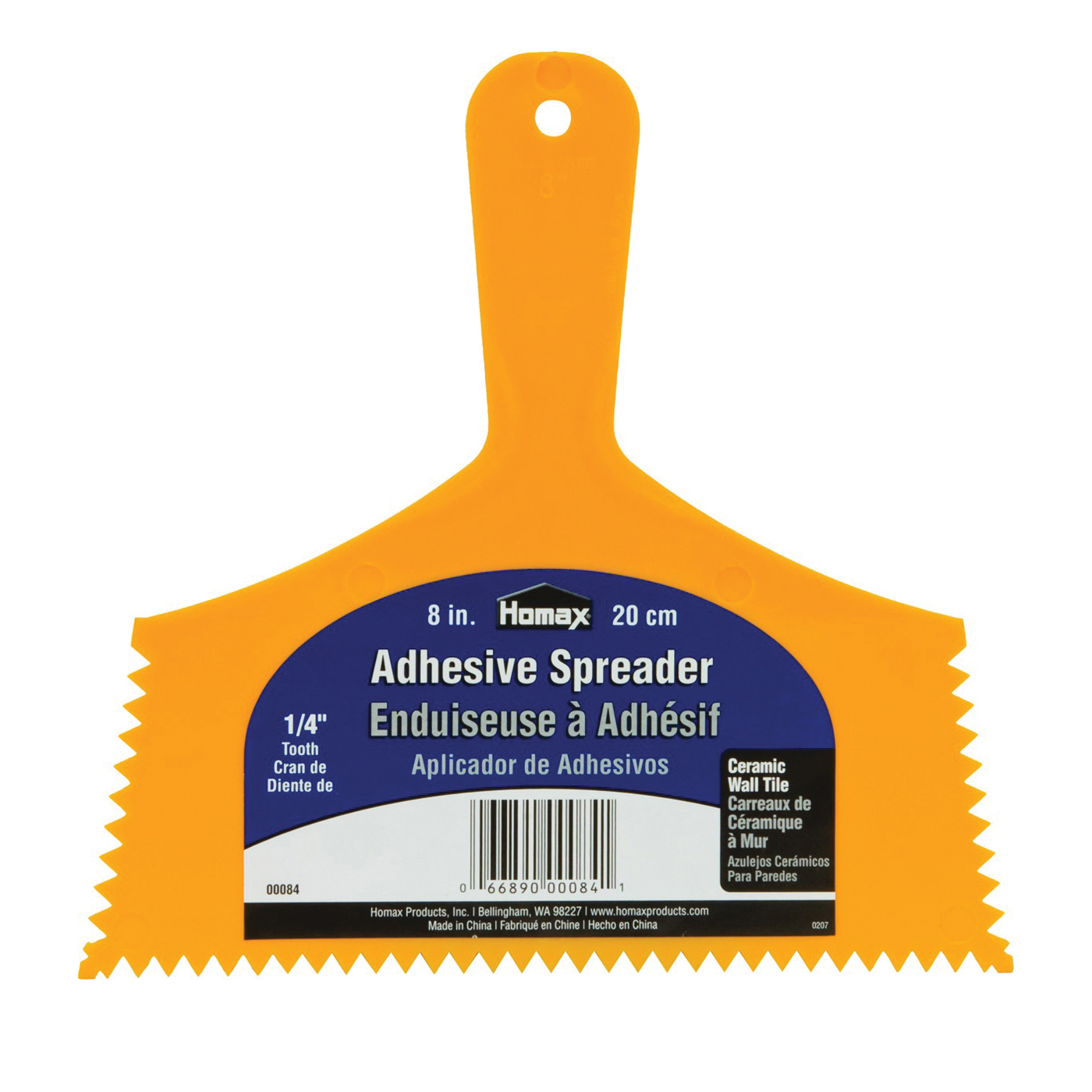 84 Adhesive Spreader Knife, Notched Blade, Polystyrene Blade, Polystyrene Handle, Reinforced Handle