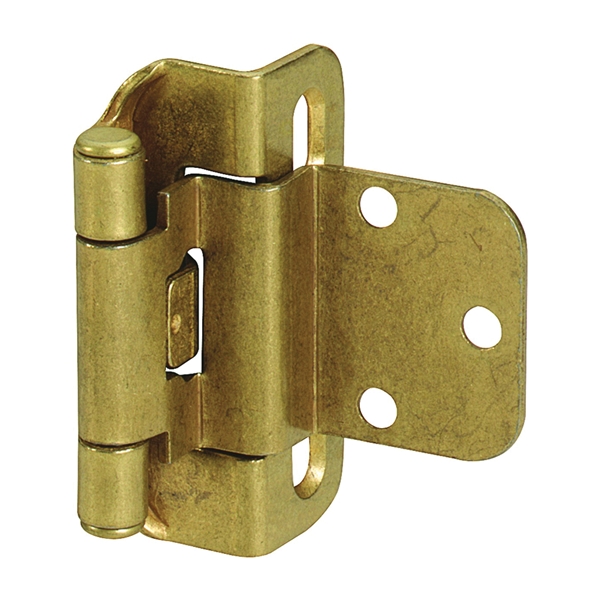 BPR7565BB Cabinet Hinge, 3/8 in Inset, Burnished Brass