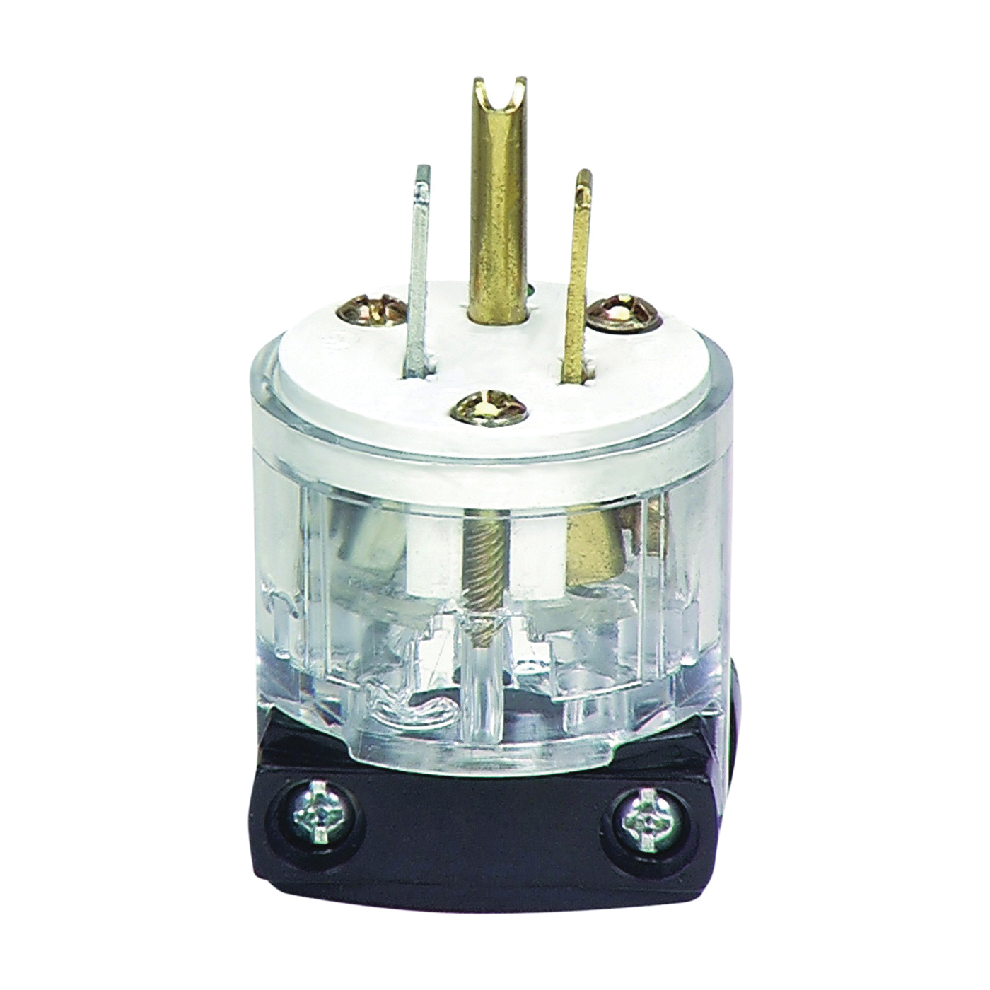 WD8266 Electrical Plug, 2 -Pole, 15 A, 125 V, NEMA: NEMA 5-15, Clear