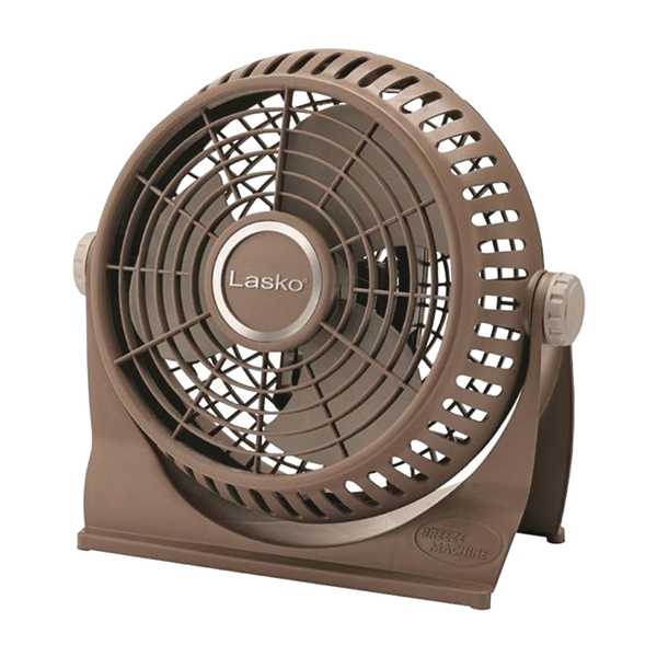 Lasko Breeze Machine 505 Desk Fan, 120 V, 10 in Dia Blade, 2-Speed, 435 cfm Air, Brown - 4