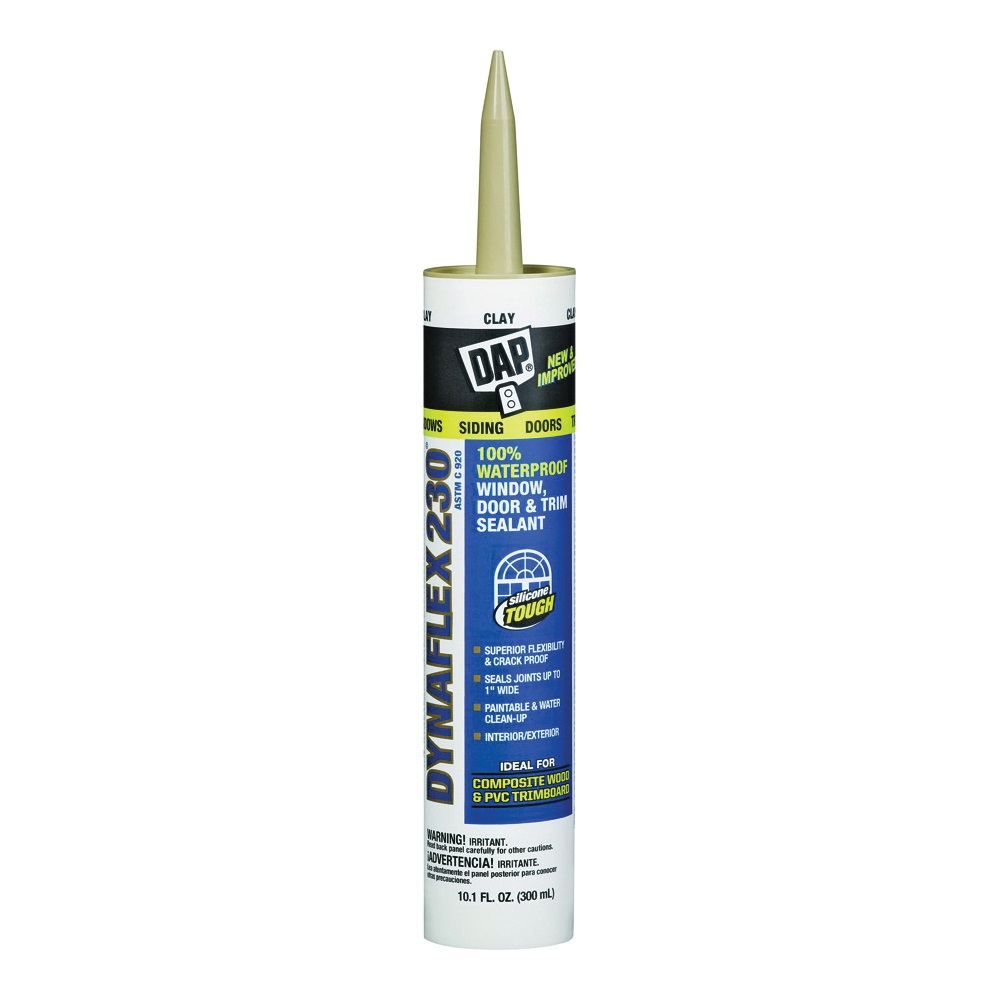 DAP 18416 Premium Sealant, Clay, 1 day Curing, 40 to 100 deg F, 10.1 oz Cartridge