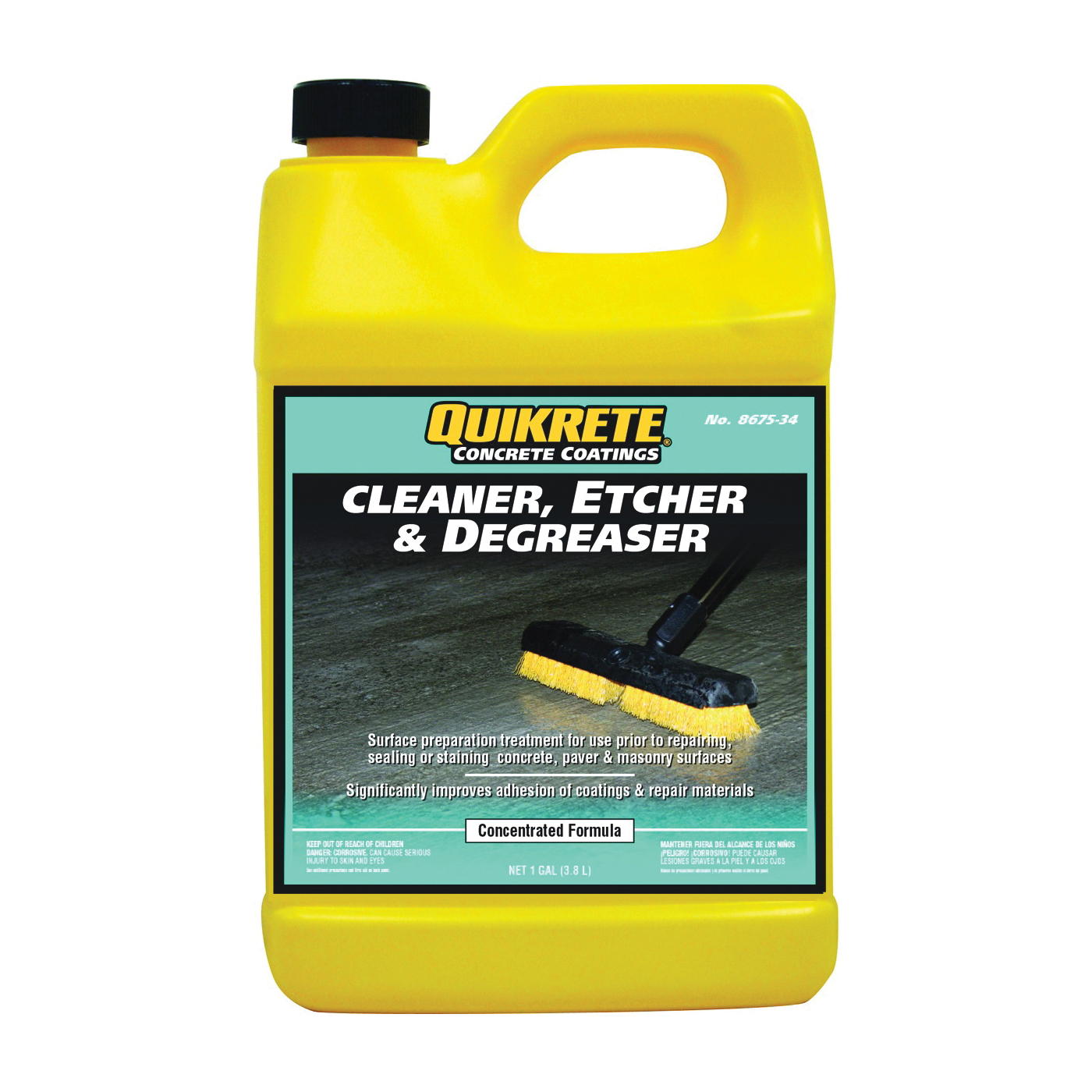 8675-34 Cleaner, Liquid, Mild, Pale Yellow, 1 gal, Bottle