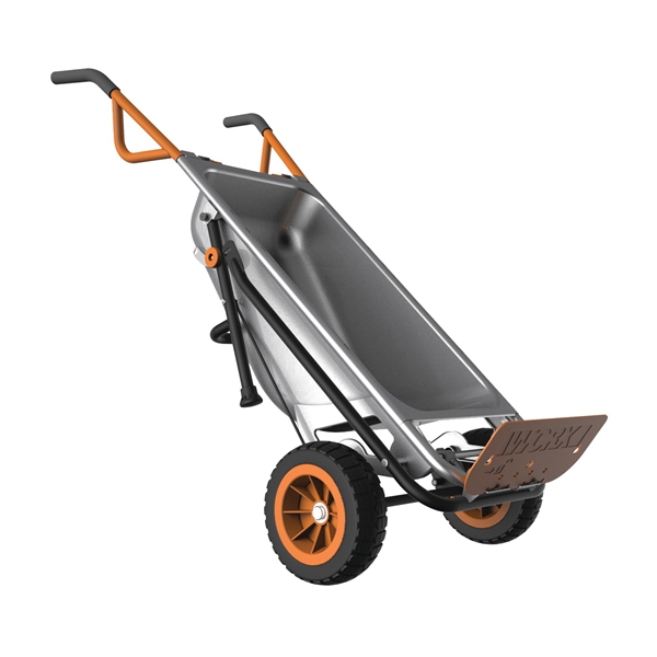 WORX WG050 Yard Cart, 300 lb, Metal Deck, 2-Wheel, 10 in Wheel, Flat-Free Wheel, Comfort-Grip Handle - 5