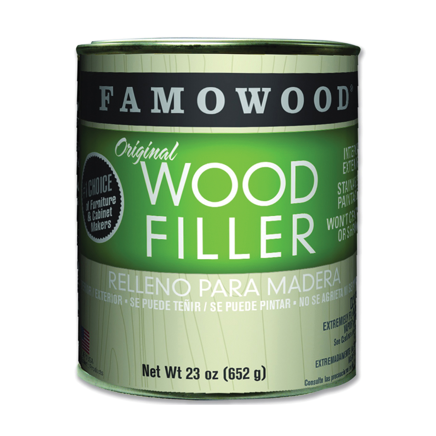 36021128 Original Wood Filler, Liquid, Paste, Oak/Teak, 24 oz, Can