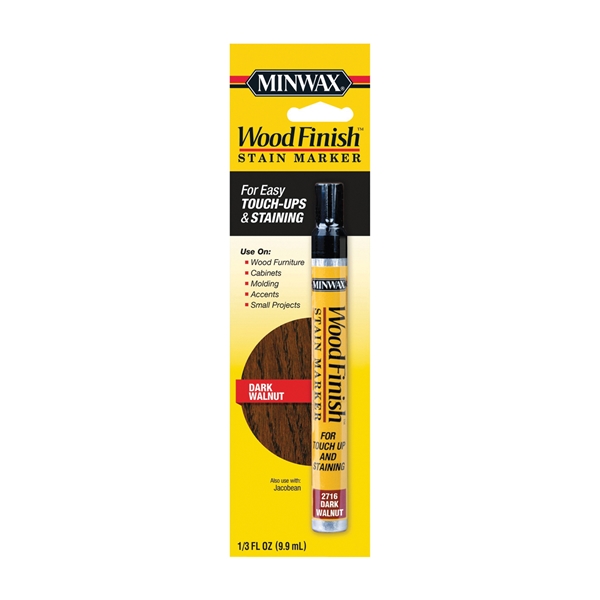 Minwax Wood Finish 63487000 Stain Marker, Dark Walnut, Liquid, 0.33 oz - 1