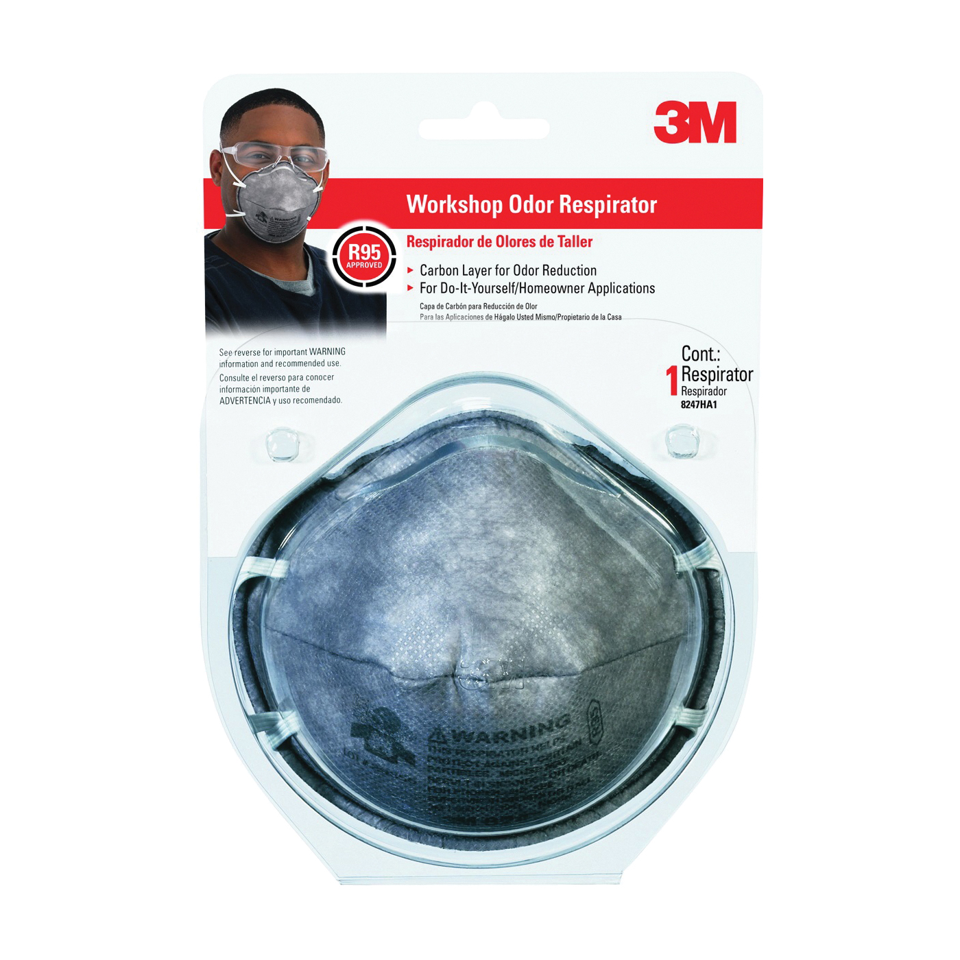 TEKK Protection 8247HA1-C Disposable Non-Valved Odor Respirator