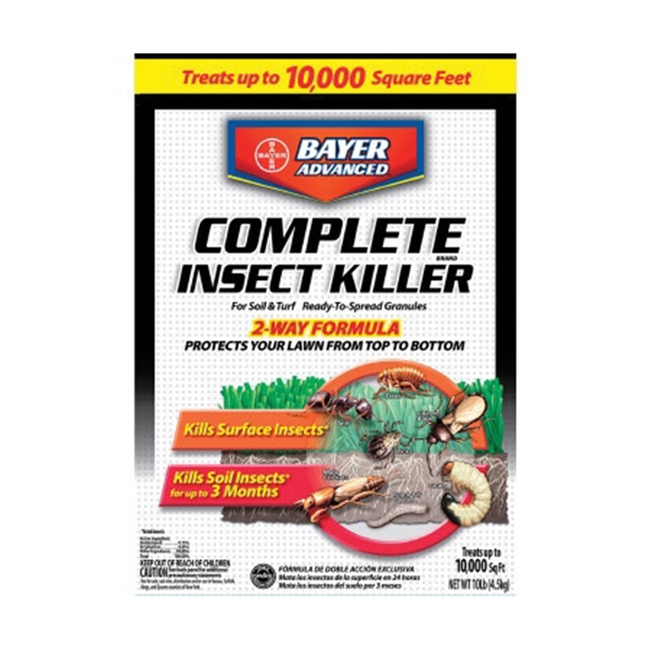 BayerAdvanced 700288S Insect Killer, Granular, Flower Bed, Ground Cover, Home, Lawn, Shrubs, Trees, 10 lb - 1