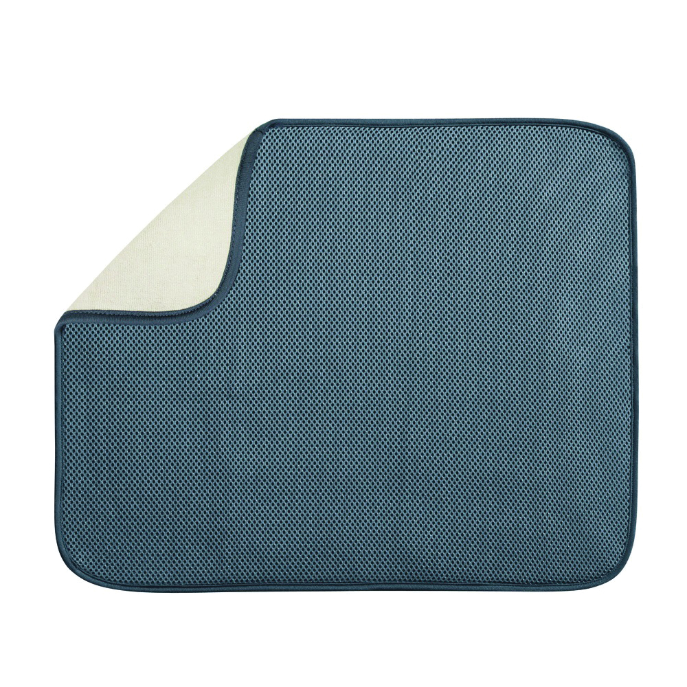 INTERDESIGN 40132 Drying Mat, 18 in L, 16 in W, Microfiber Terry/Polyester - 1