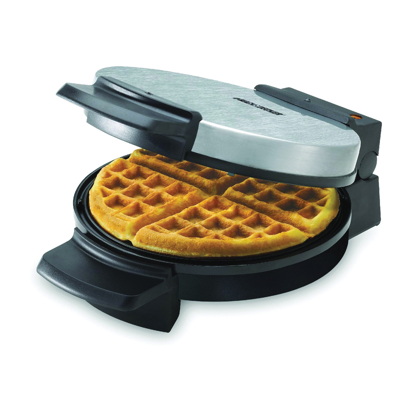 Black+Decker WMB505 Waffle Maker, 4-1/2 in W, 13 in H, 10 in D, 4 -Waffle, Silver