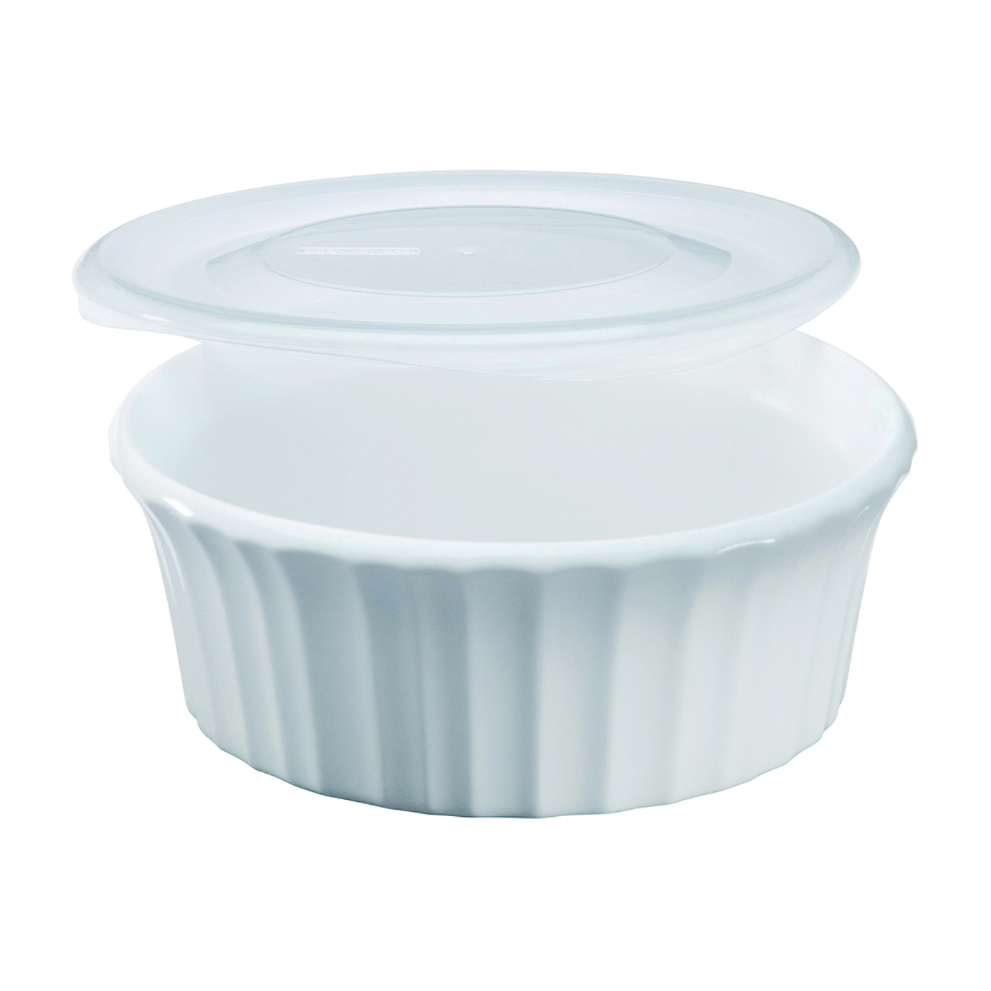 1114931 Casserole Dish with Lid, 16 oz Capacity, Ceramic, French White, Dishwasher Safe: Yes