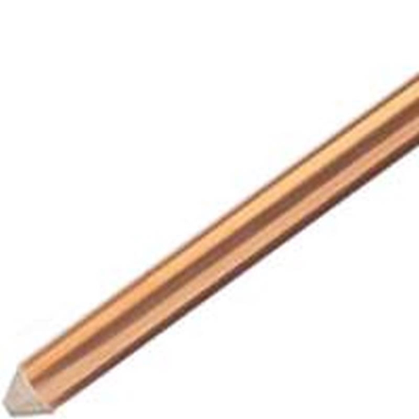 nVent ERICO 615840UPC Grounding Rod, 5/8 in Dia Nominal, 4 ft L, Steel - 1