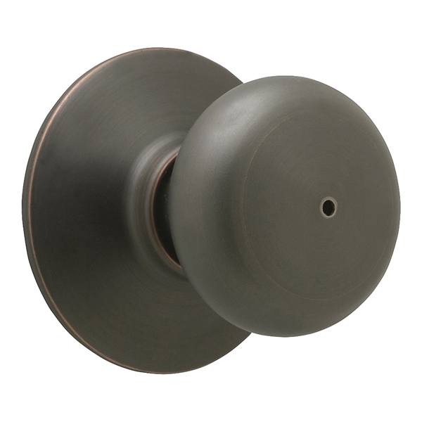 Schlage Plymouth Series F40 PLY 613 Privacy Lockset, Round Design, Knob Handle, Oil-Rubbed Bronze, Metal