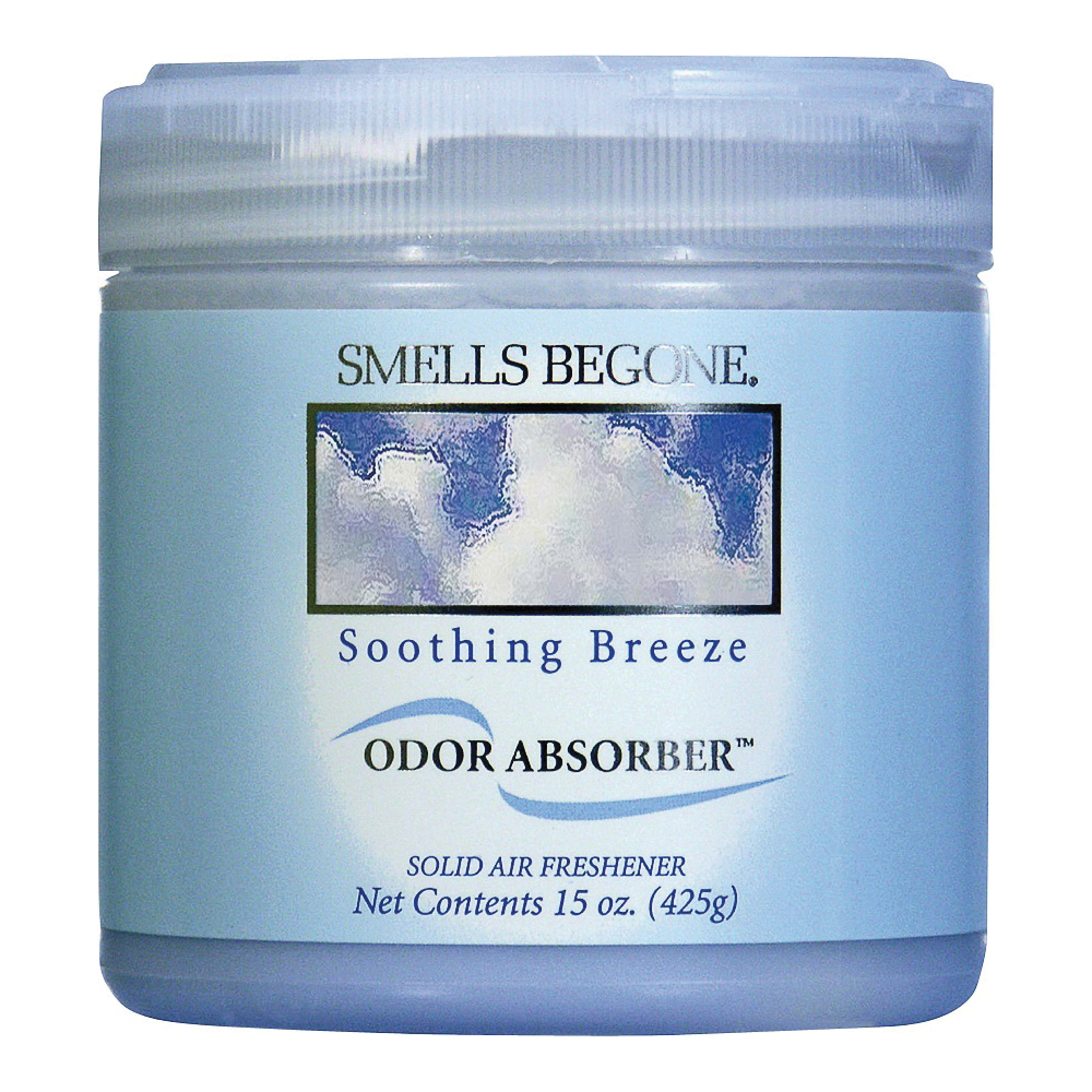 Smells Begone 50116 Odor Absorbing Gel, 15 oz, Jar, Soothing Breeze, 450 sq-ft Coverage Area - 1
