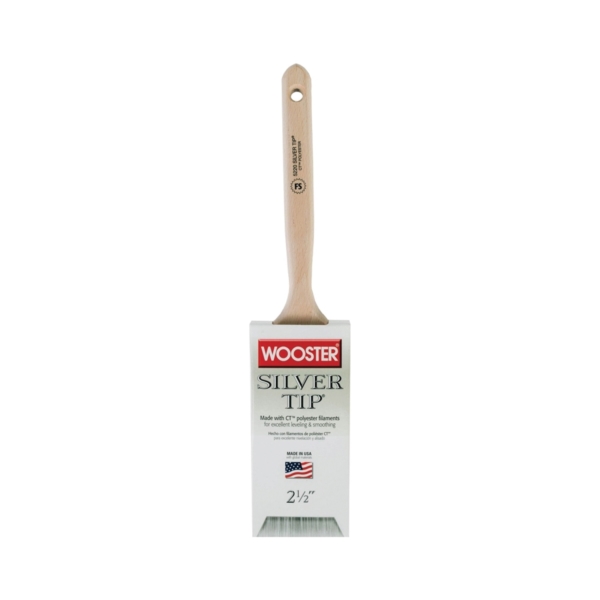 Wooster 5220-2-1/2 Paint Brush, 2-1/2 in W, 2-15/16 in L Bristle, Polyester Bristle, Flat Sash Handle