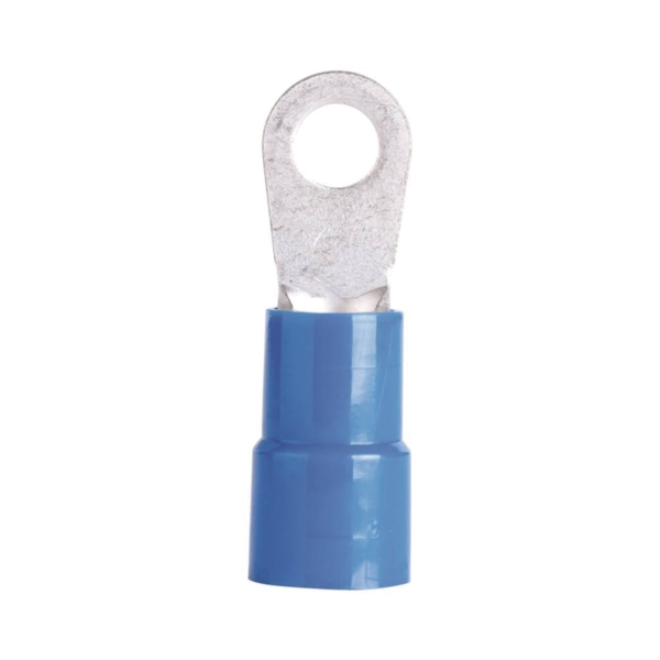 14-097 Ring Terminal, 600 V, 6 AWG Wire, 1/2 in Stud, Vinyl Insulation, Blue