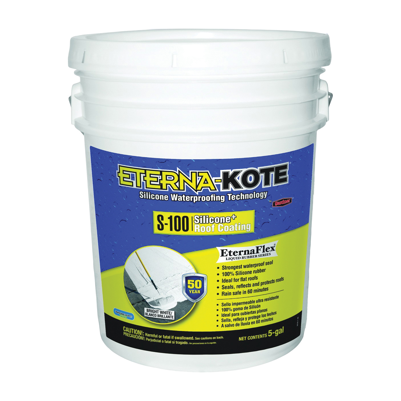 5570-1-30 Silicone Roof Coating, White, 5 gal Pail, Liquid