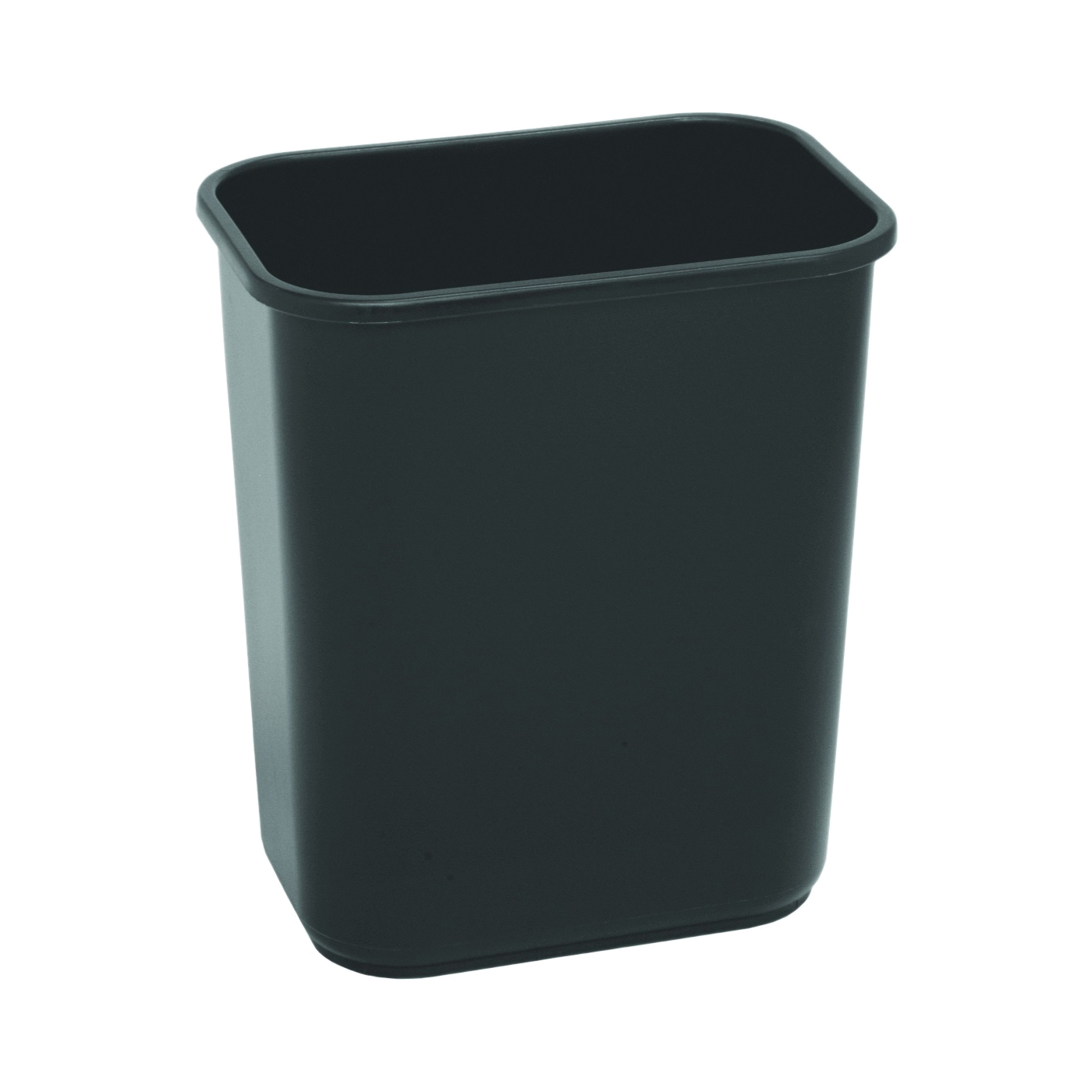 2818BK Waste Basket, 28.125 qt Capacity, Plastic, Black, 15 in H
