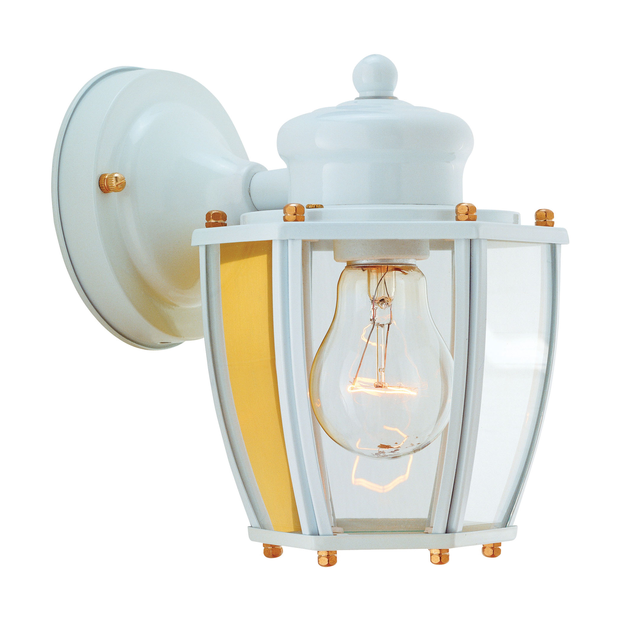 HV-66961-WH Outdoor Wall Lantern, 120 V, 60 W, Steel Fixture, White Fixture