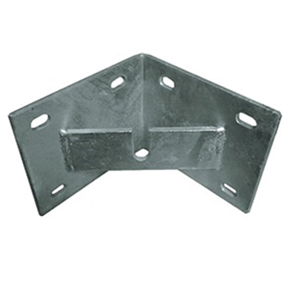 10000 Series 10018 Corner With Inside Chain Holder, 5 x 5 x 1/4 in, Galvanized Steel