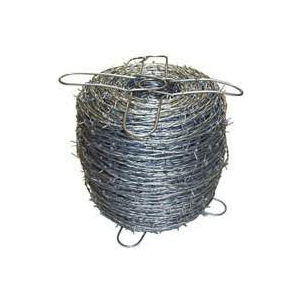 135137 Barbed Wire, 1320 ft L, 14 Gauge, Flat Barb, 5 in Points Spacing