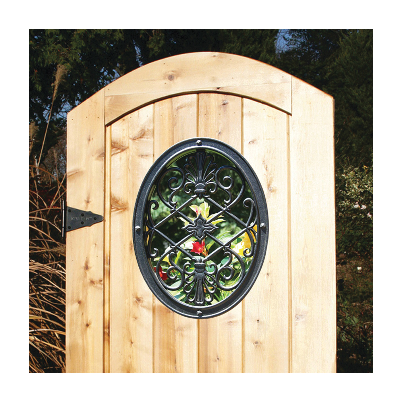 ACW56 Gate Fence Insert, Oval, Aluminum, Black