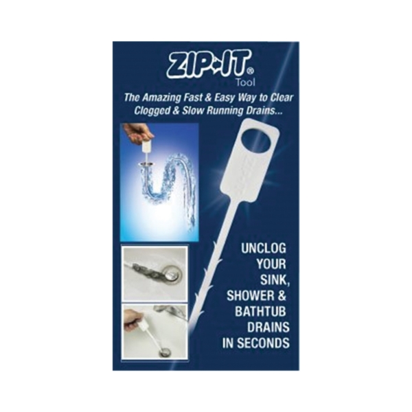 COBRA TOOLS ZIP-IT Series 00412 BL Drain Cleaning Tool, 18 in L Cable - 1